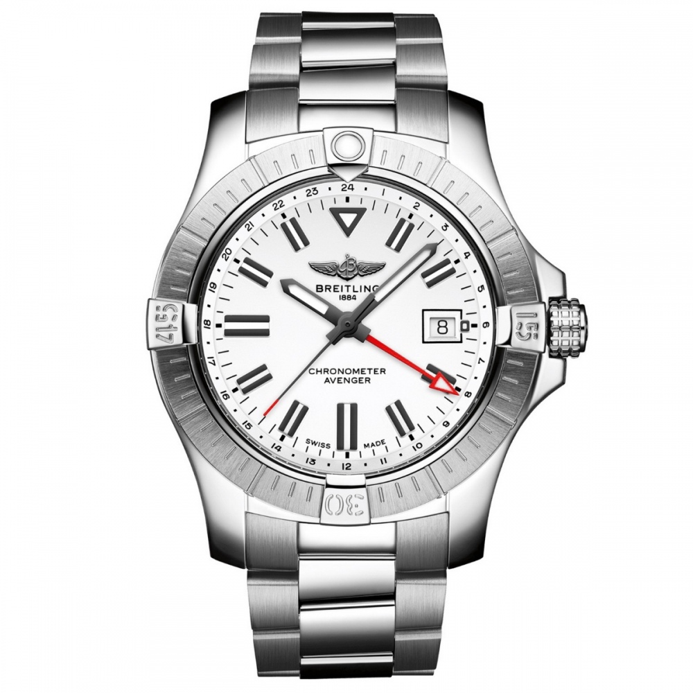 BREITLING Avenger Automatic GMT 43 Stainless Steel WHITE 04.jpg